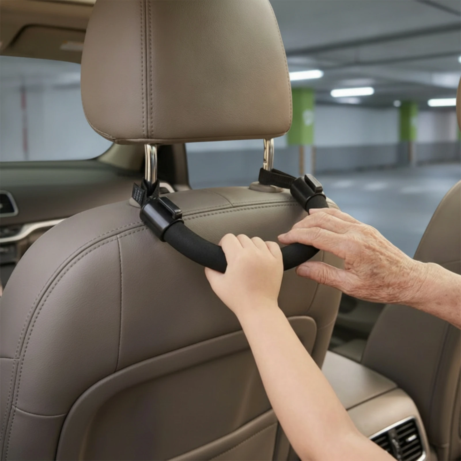 2 Pieces Car Seat Back Hook Universal-Fit Headrest Hook Headrest Hanger Easy-Install Storage Heavy-Duty for Commuters