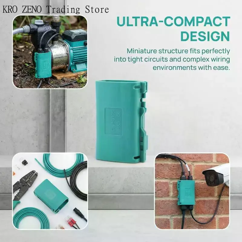 1PCS Quality Plastic Green Waterproof Gel Wire Connector Set CNP31 Junction Box For CMK Block For Underground Cable Outdoor Use✨