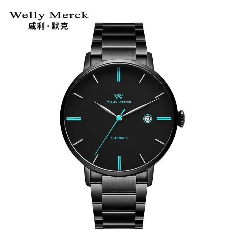 Genuine Welly Merck Watch Men's Fully Automatic Mechanical WM Boy‘s ’Watches