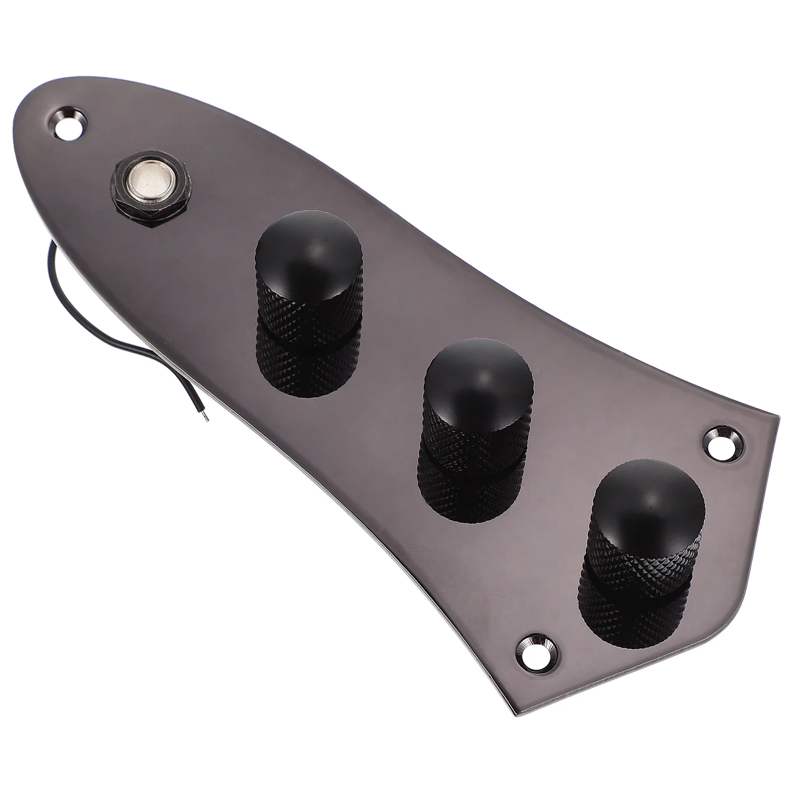 

Electric Bass Circuit Control Plate Black Metal Potentiometer Shifter For Bass Guitar Replacement Circuit Board