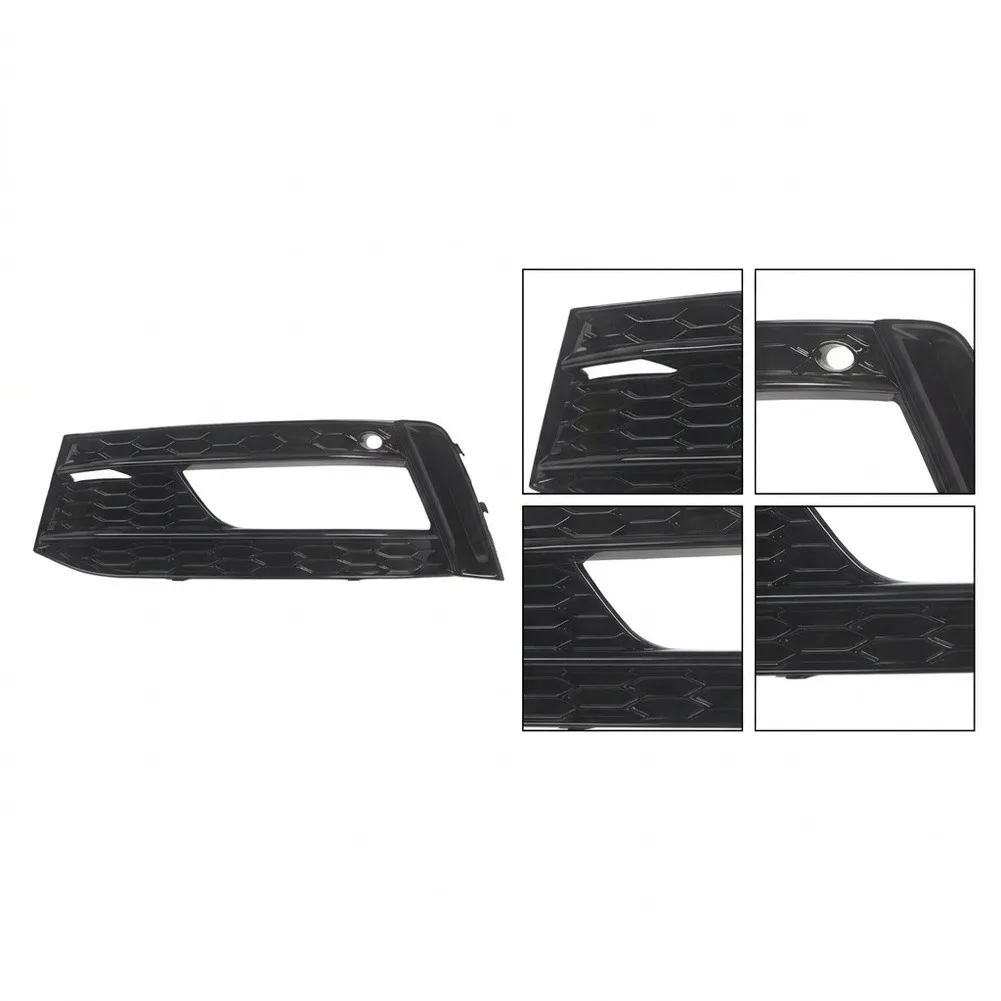 For A1 S-Line 2015-2018 Left Bumper Air Guide Panel ABS Black Grille 46.5x15x9cm Direct Fit Replacement 8XA807647A