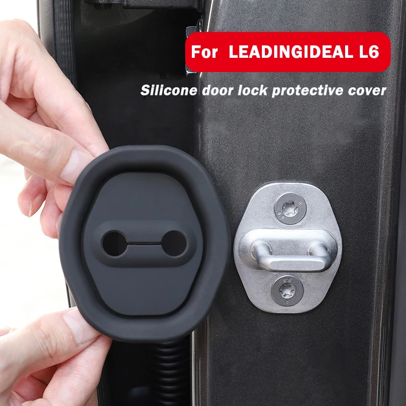 Silicone Car door lock buckle Protection Cover for Leading Ideal L6 shock absorber accessories