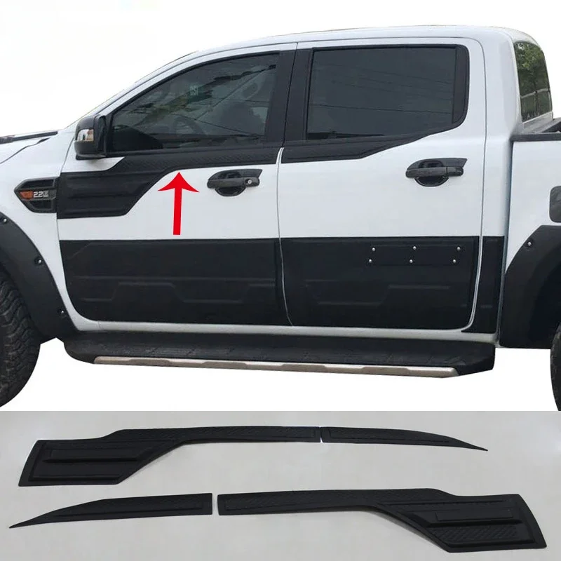 

ABS Body Cladding Upper Body Trims Upper Molding Black For Ranger T7 2015 2016 2017 Exterior Accessories