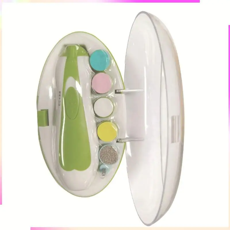 

B51C Набор для ухода за младенцами 6 в 1, детский триммер для ногтей, электрическая пилочка, кусачки, маникюрный набор для малышей или взрослых, ногти