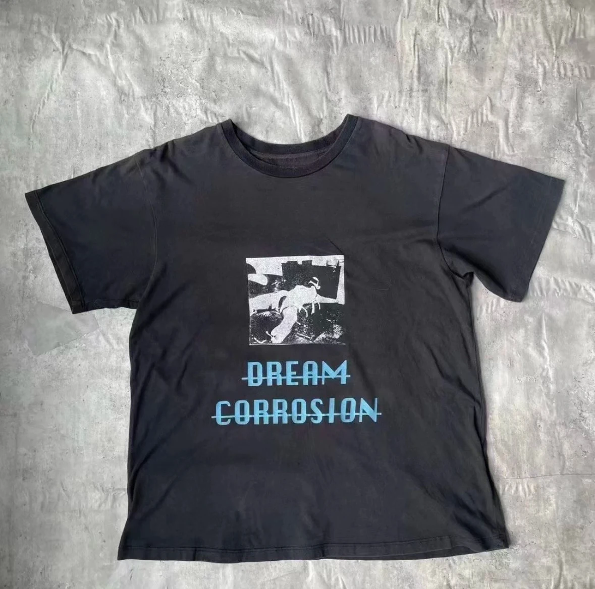 ER/D 17SS Worry Dream Corrosion Washed Crew Neck Short Sleeve T-Shirt