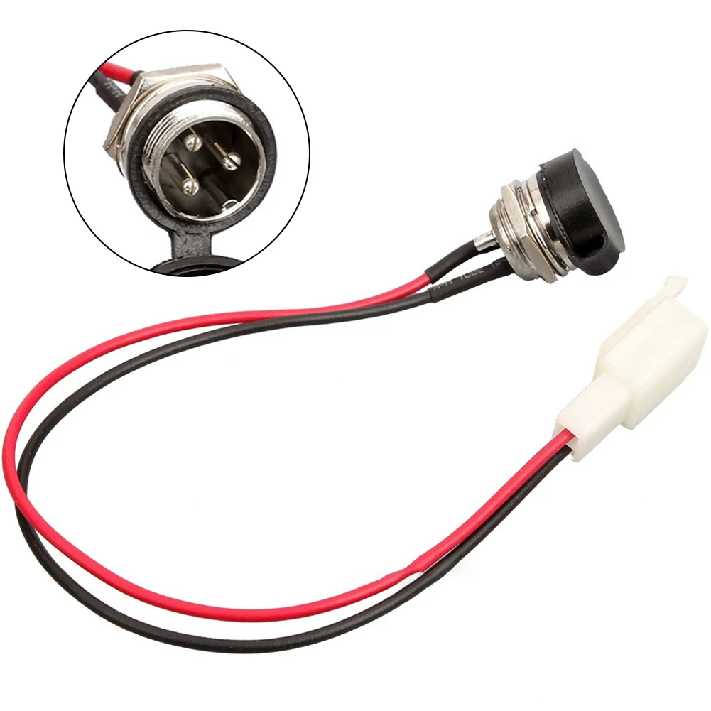 1 X Balancing Scooter Hoverboard 3Pin Charging Port 2 Wire Charging Port Replacement For Electric Scooter E-Scooter E-Bike