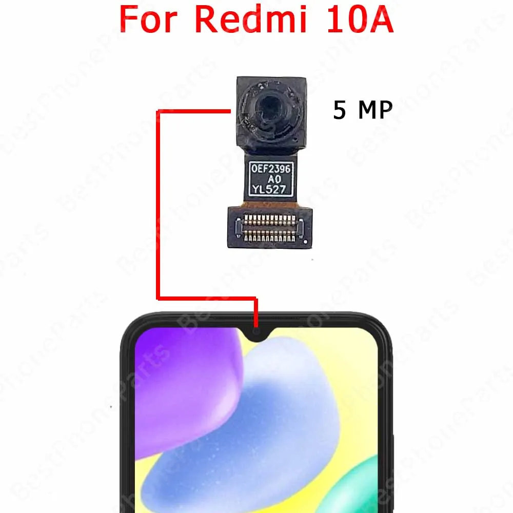 Selfie Front Camera For Xiaomi Redmi 9A 9C 9 9T 10 Prime 2022 10A 10C 5G Frontal Camera Module Mobile Phone Parts