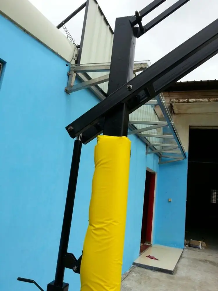 Factory Sale FIBA Height Adjusted Basketball Hoop Complete Set Tempered Glass Backboard for Training