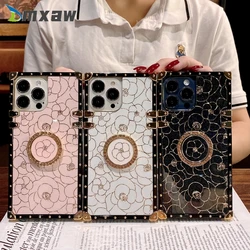 Luxury Glitter flower case for Realme 9 8 9i C35 C21 C11 C15 C12 7i 7 6 5 Pro 6i 6s 5i 5s C3 Shockproof Case with Holder Stand