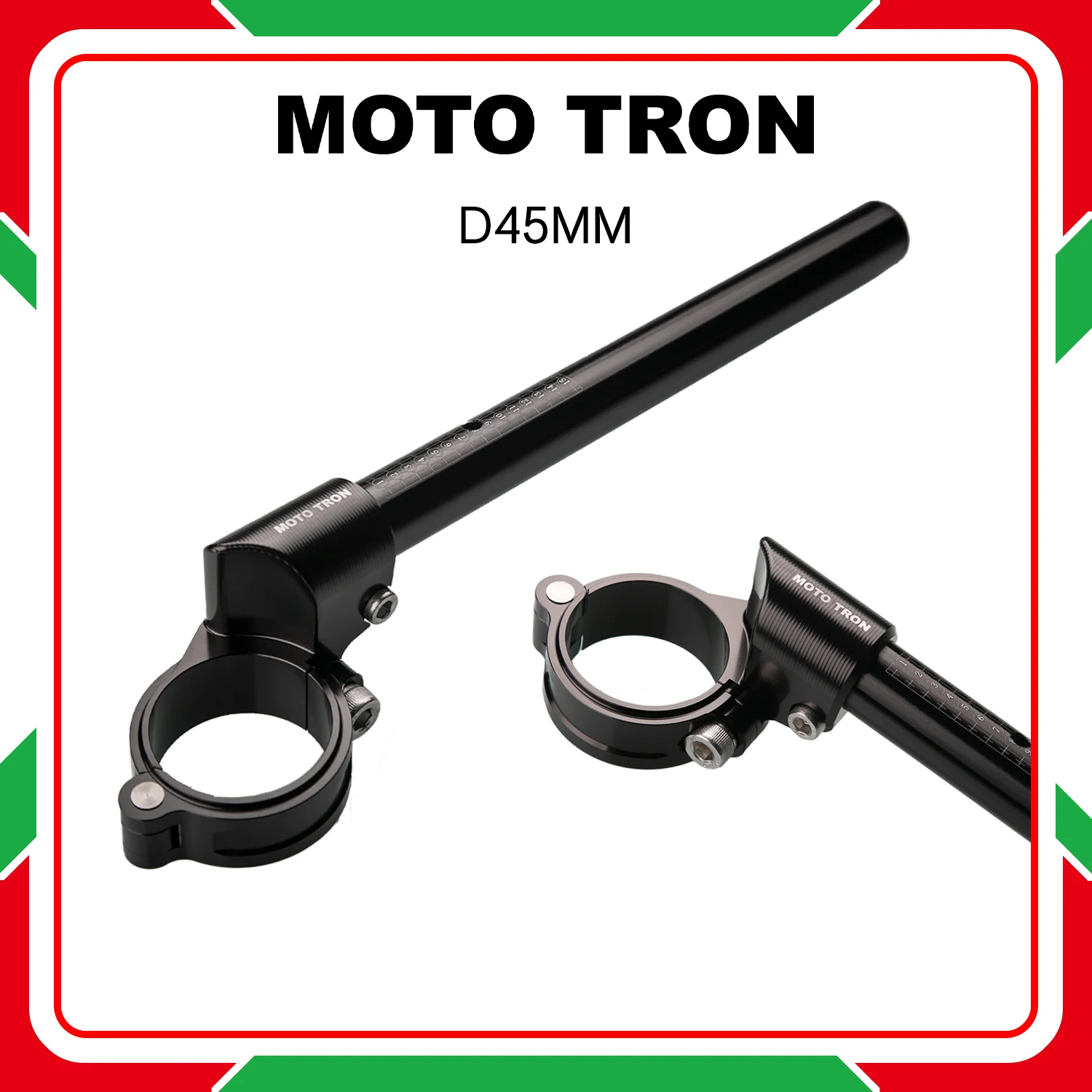 MOTO TRON - Lightweight Clip On Handlebars - 45mm For KAWASAKI ZX4R/RR 2023- RAISED