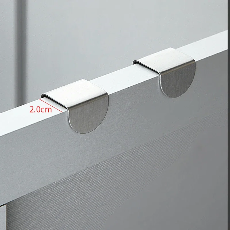 Z-Shaped Bathroom Cabinet Door Hook Stainless Steel Door Rear Hanger Keychain Coat Hook Organizer Tool Home Kitchen Accessories