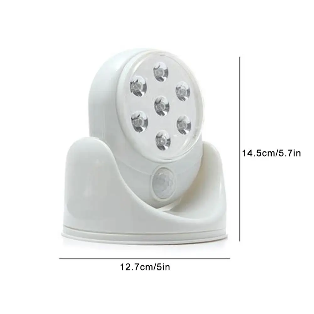 مصباح LED عالي السطوع موفر للطاقة، مستشعر منزلي، مستشعر ذكي 360 درجة ° خزانة سلالم الحمام الطابق السفلي ضوء الليل