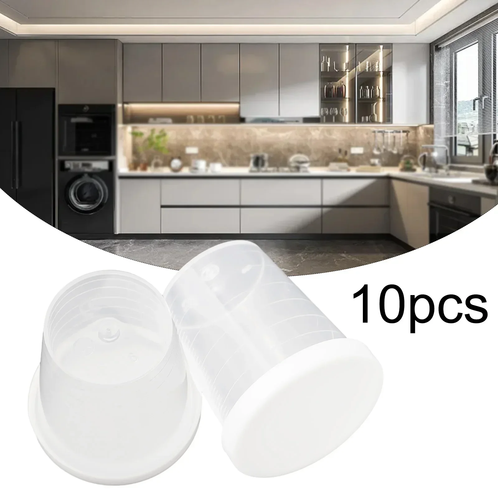 10Pcs 30ml Medicine Measuring Measure Cups With White Lids Cap Clear Container For Baking Beaker Liquid Measure Jug Cup Containe