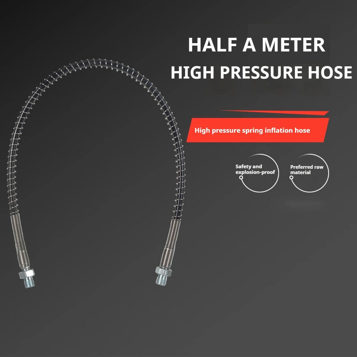 M10x1 to 8mm Quick Connect Coupler, 30MPa/63MPa High Pressure Hydraulic Hose for Air Compressor & Pump
