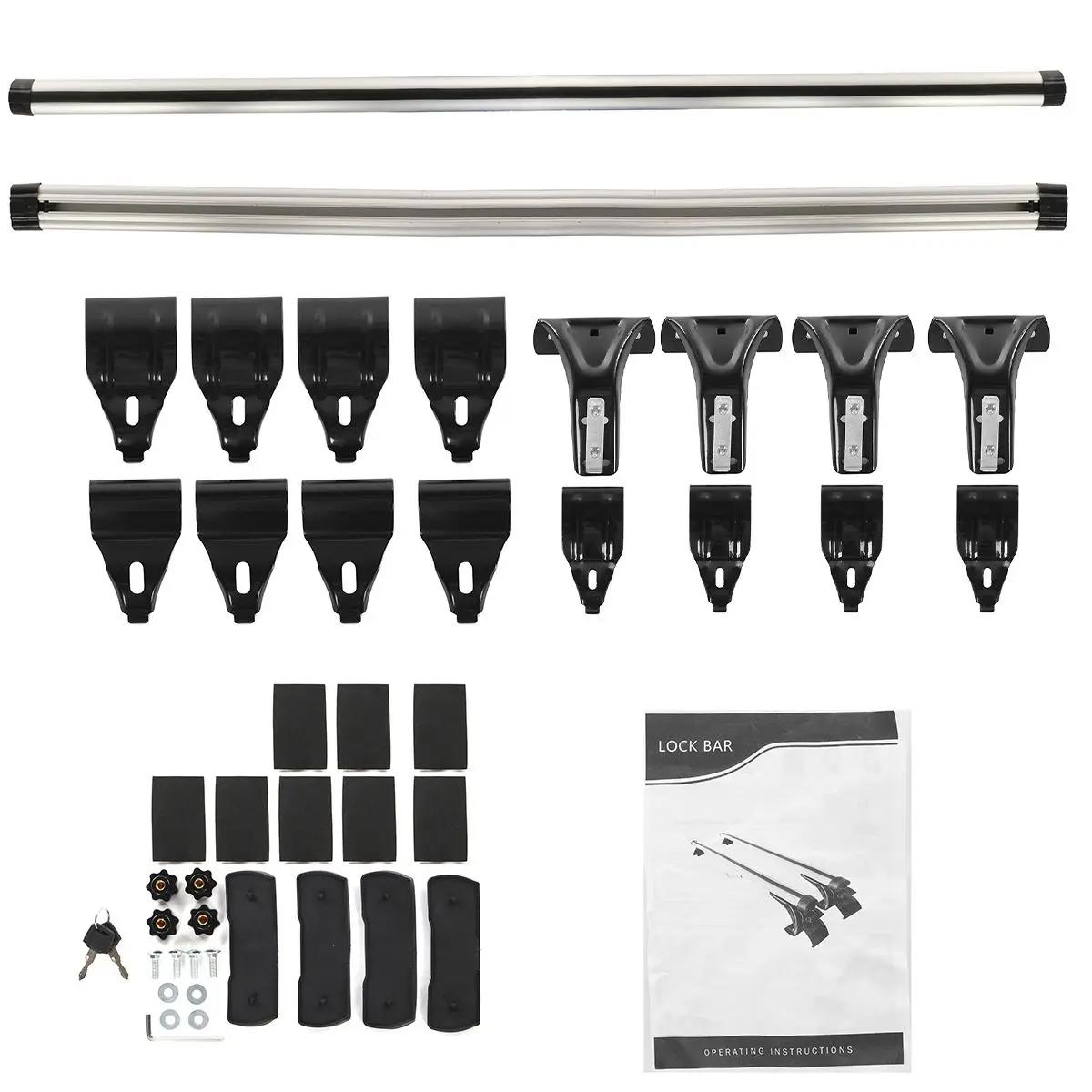135cm Universal Car Roof Racks Crossbar Auto Top Luggage Support Bar Aluminum Bicycle Carrier Rack Roof Rail For SUV Pickups