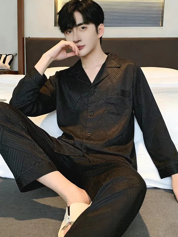 ensemble-de-vetements-de-nuit-pour-homme-en-soie-glacee-brodee-noire-vetements-decontractes-amples-pour-la-maison-printemps-automne-ete-robe-en-tissu-doux-et-confortable