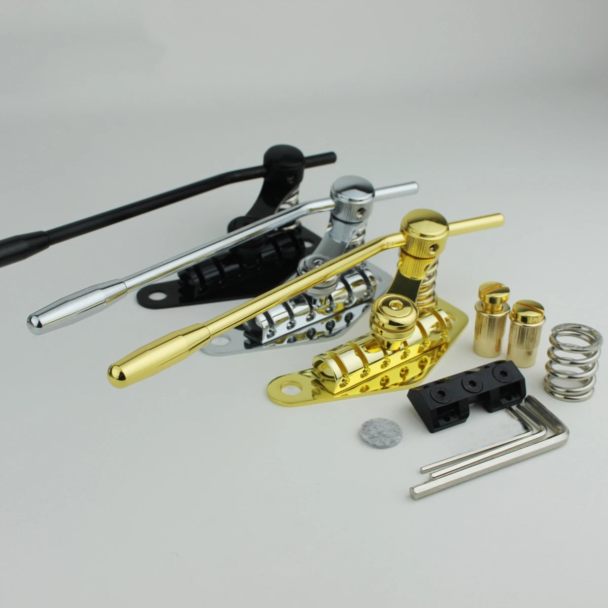 Tune-O-Matic 스타일 일렉트릭 기타 브리지, 나사 스톱 바 테일피스 트레몰로 블랙 잠금 클램프, LP SG 기타용