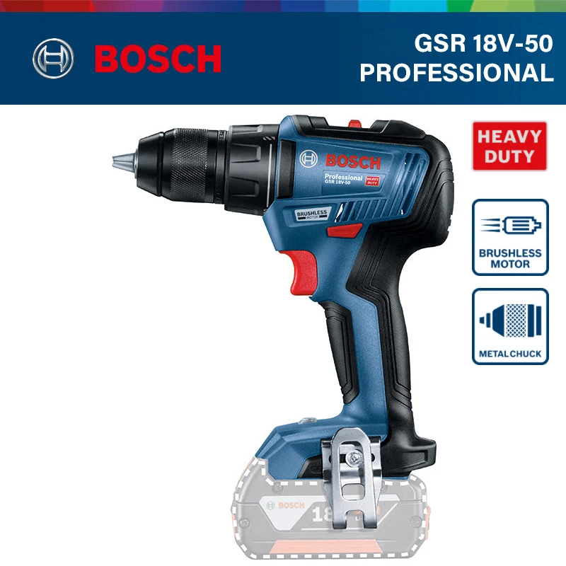 

Bosch GSR 18V-50 Cordless Drill Driver Lithium Battery Electric Screwdriver Brushless Motor Professional Power Tool
