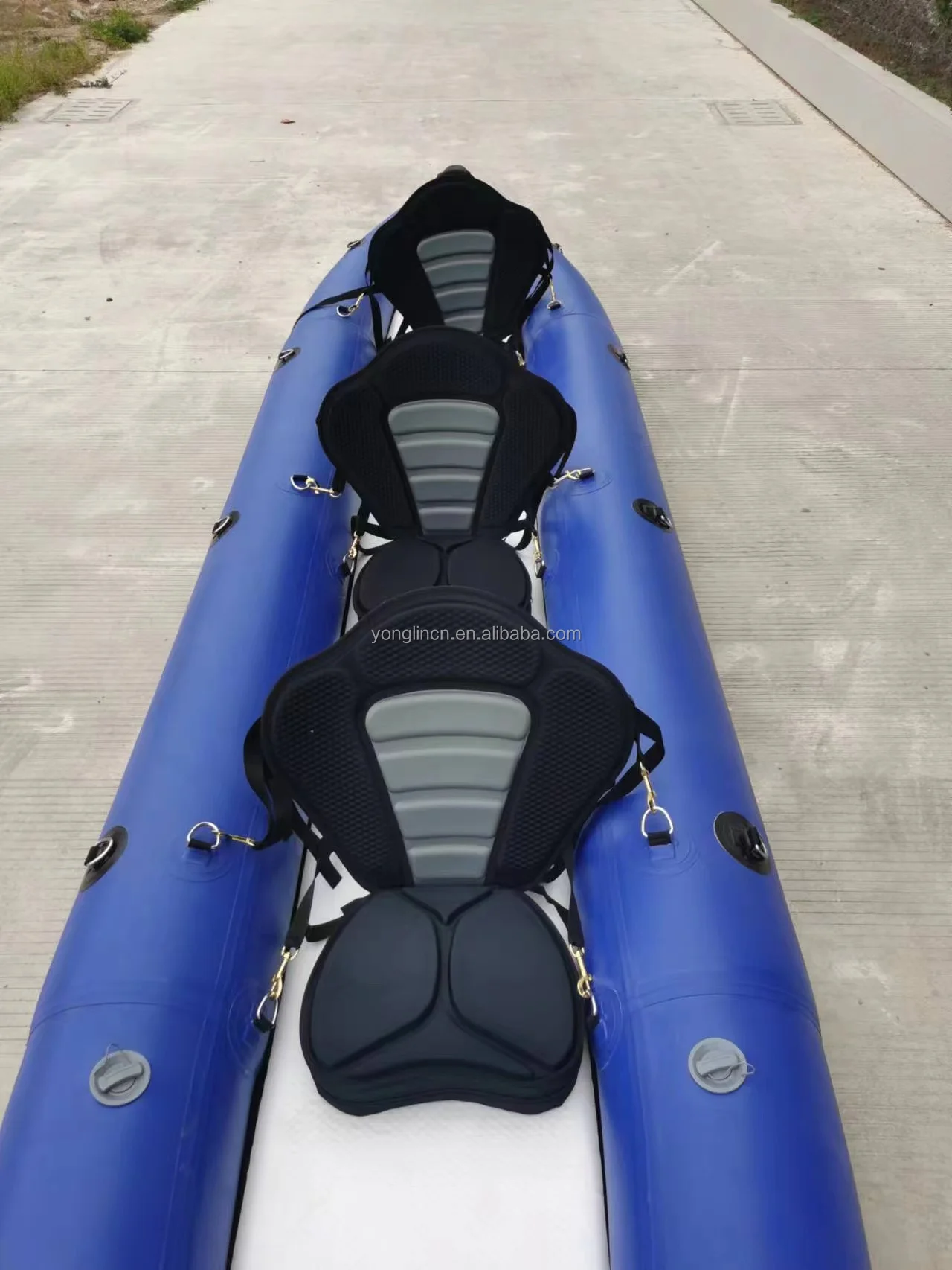 OEM ODM 400cm Drop Stitch 3 Person Inflatable PVC Kayak Raft For Drifting And Rowing