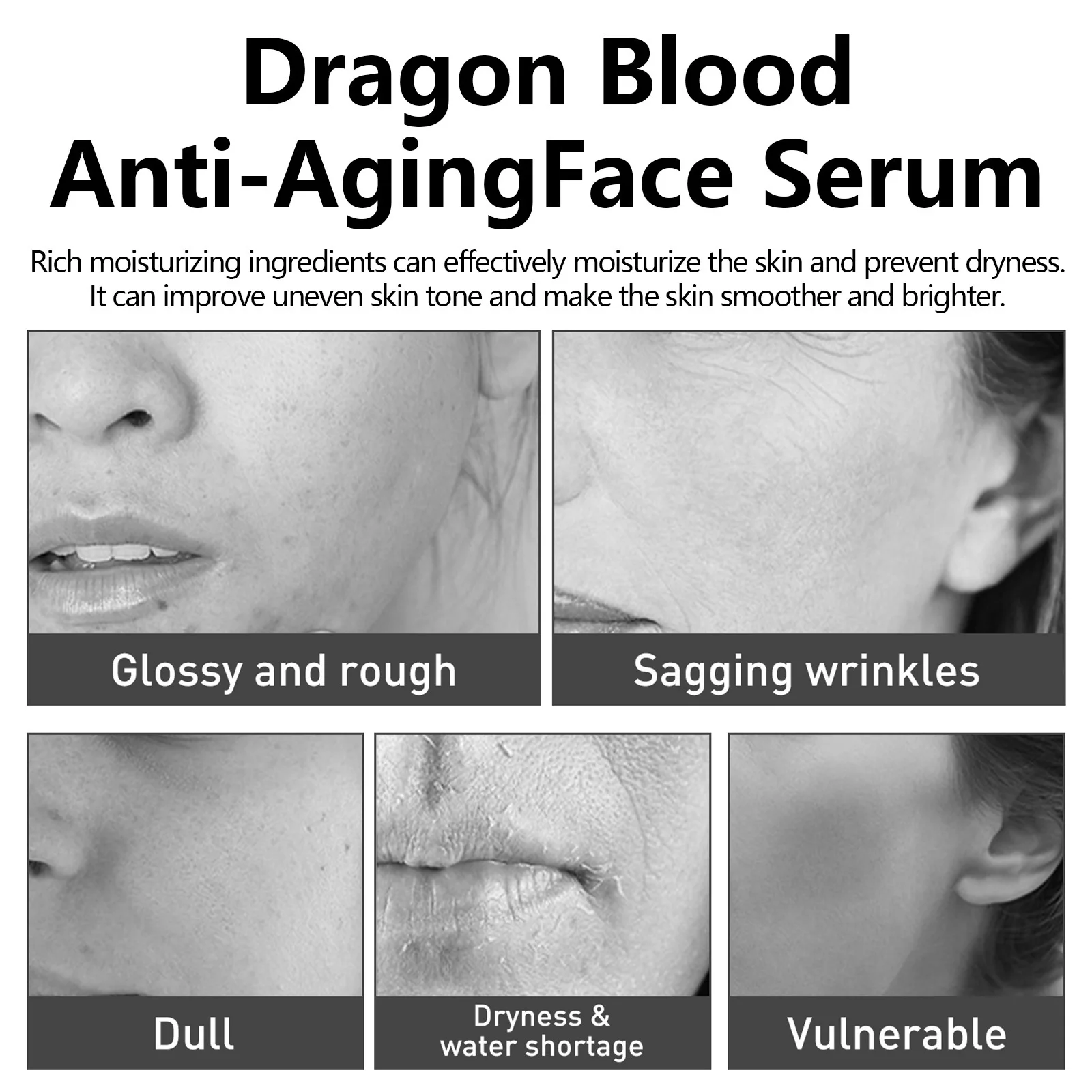 Dragon Blood Face Serum Face Rejuvenation Brighten Skin Moisturizer Instant Firming Lifting Even Skin Dull Skin Facial Essence