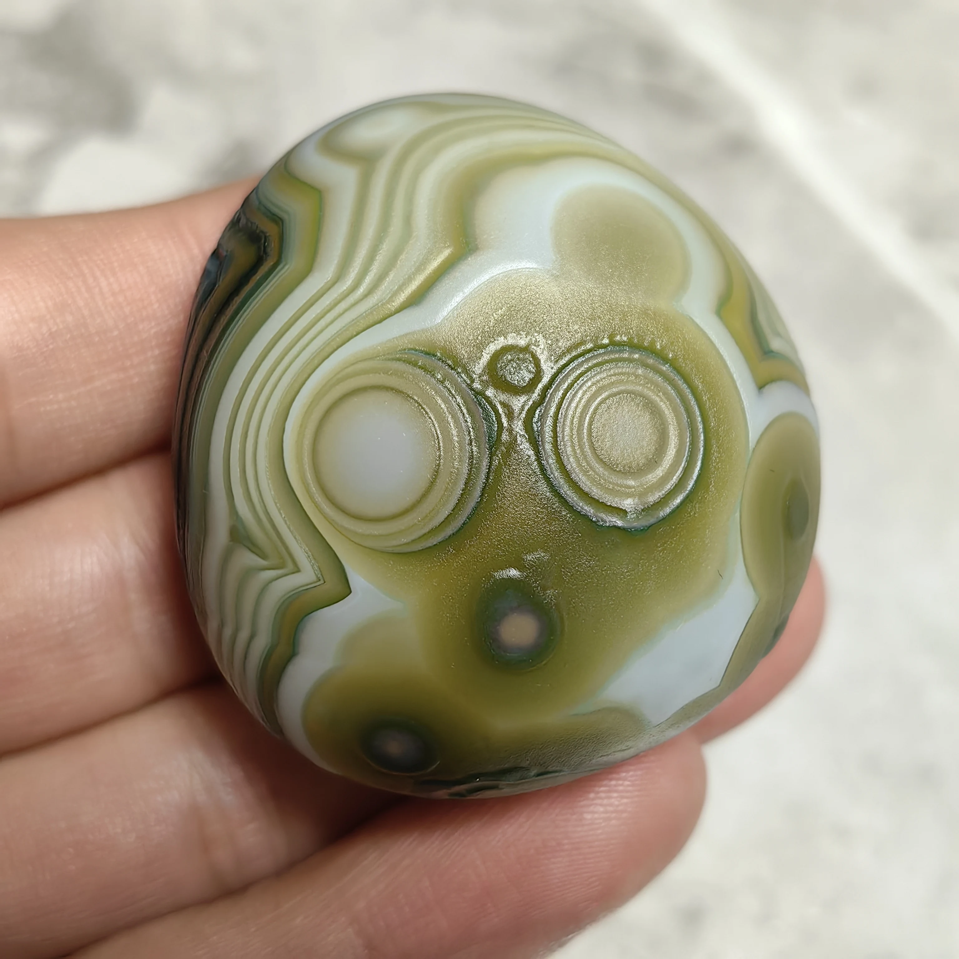 Pure Natural Divine Eyes Agate Gobi Palm Stones Rock Mineral Specimen Energy Crystal Good Luck Chakra Reiki Healing Home Decor