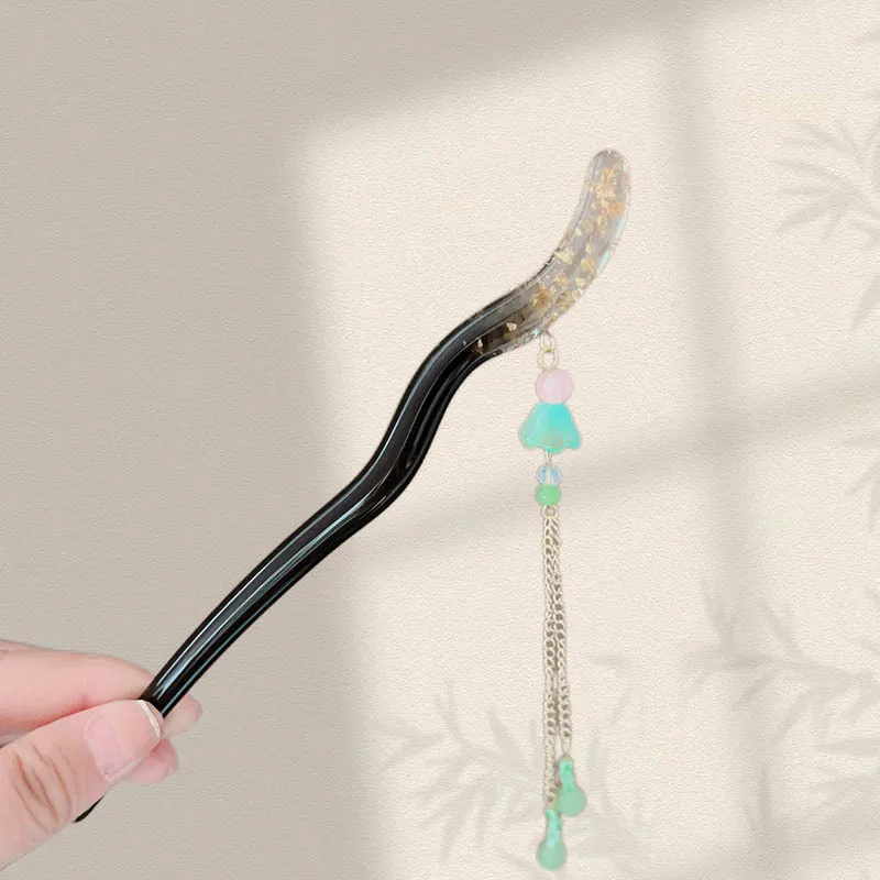 

Новые заколки для волос с уксусной кислотой в китайском стиле, аксессуары для волос с кисточками в древнем стиле, заколки для волос, спиральные заколки