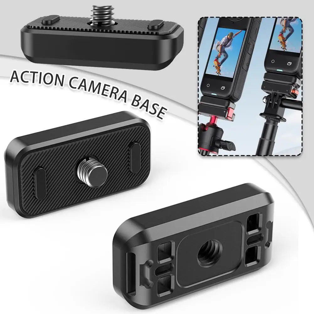 For Insta 360X4 3 In 1 Quick Release Adapter Quick Anti-deflection 1/4-in Screw Bayonet Bracket Adapter Port AC Release Ada G8L7