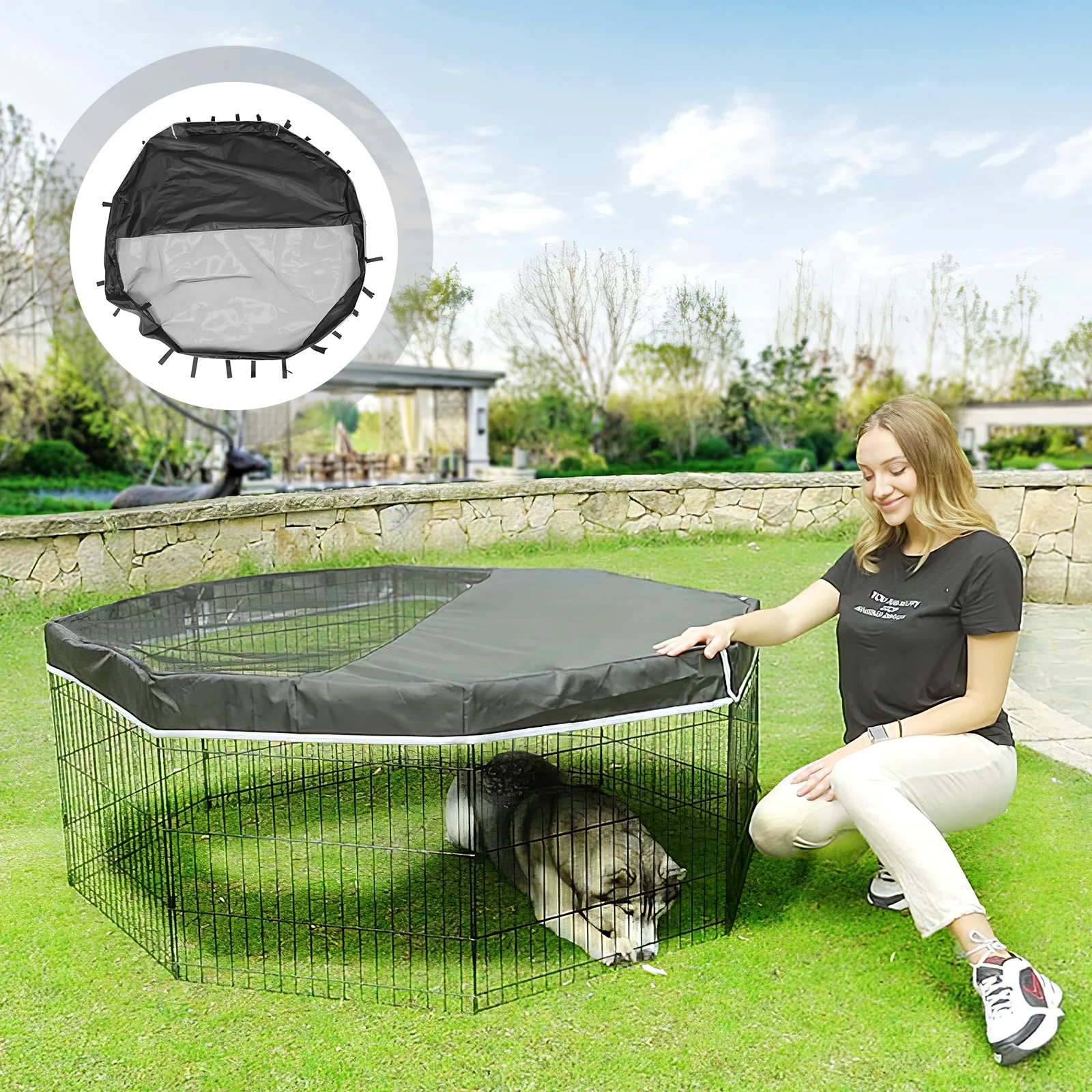 Huisdier Kennel Cover 10x10 Hond Kinderbox Waterdicht Zonneplek Outdoor Indoor Kooi Bescherming Cover Hond Benodigdheden Huisdier Kooi Protector