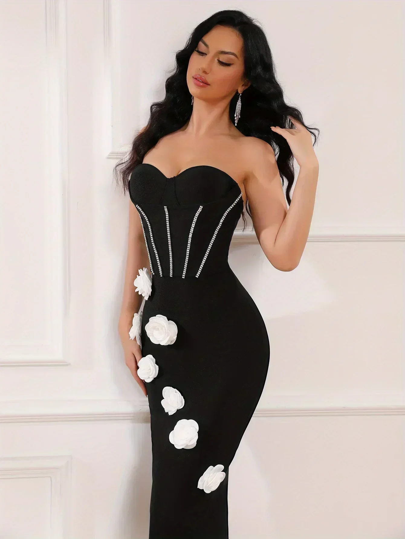 Women\\\'s Bandage Dress Black Bandage Dress High Quality Woman Bandage Dress Celebrity Banquet Dance Elegant Evening Dresses