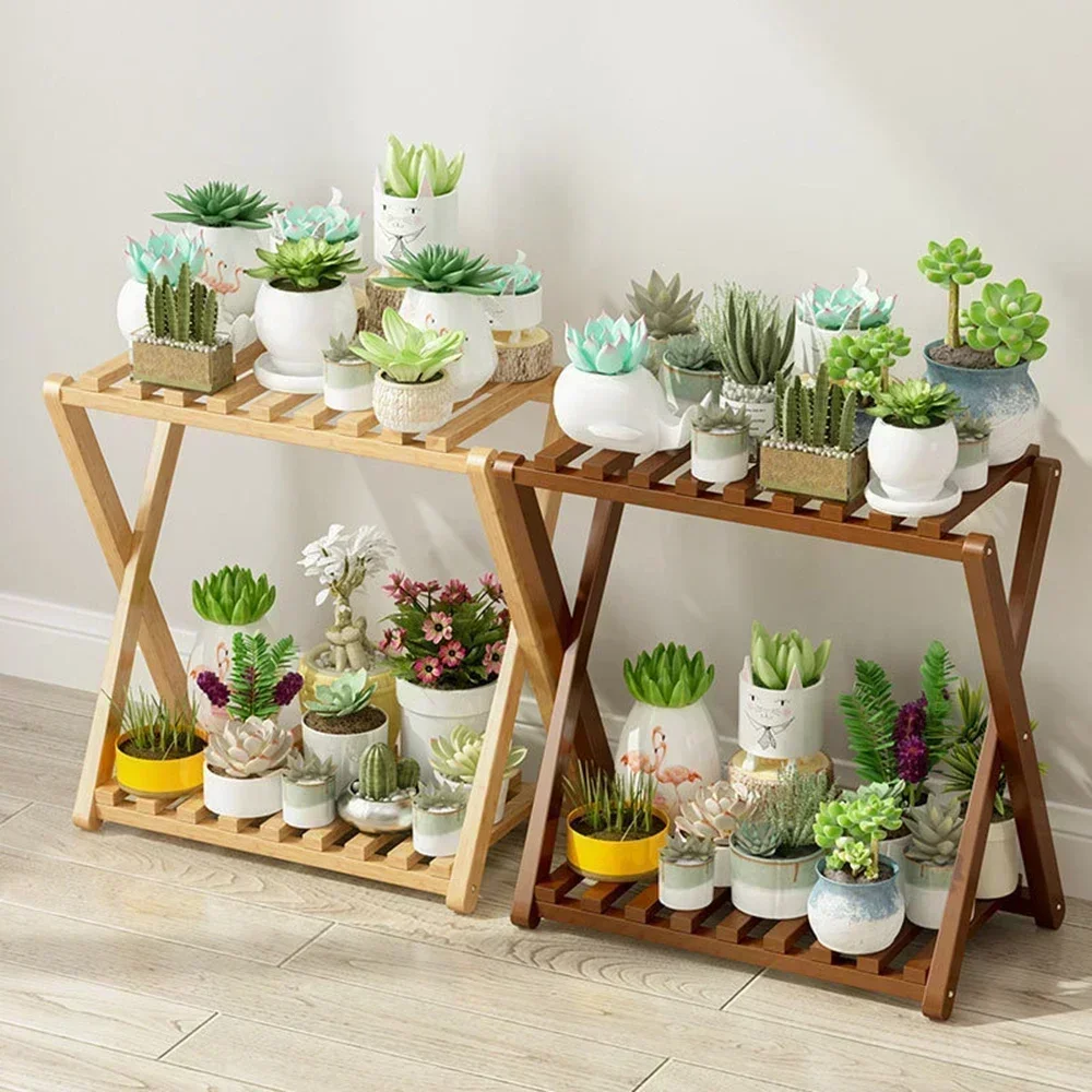 

Multilayer Flower Pots Holder Wooden Plant Organizer Stand Living Room Balcony Stand Flowerpot Display Shelf Outdoor Furniture