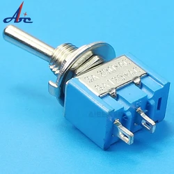 ABILKEEN 1.5A 250V ON-OFF Self-Latching 3 Pins Position:2 Position Bule Metal Toggle switch