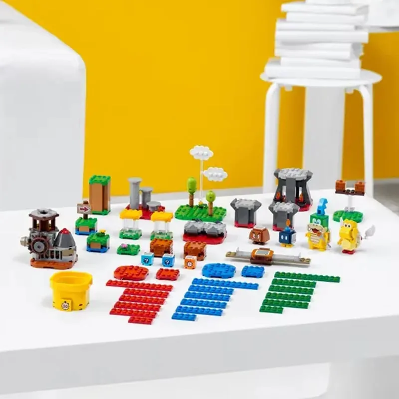 Código de digitalização moc define super bros. série de jogos blocos de construção mestre seu fabricante de aventura conjunto presente das crianças montagem brinquedos 71380