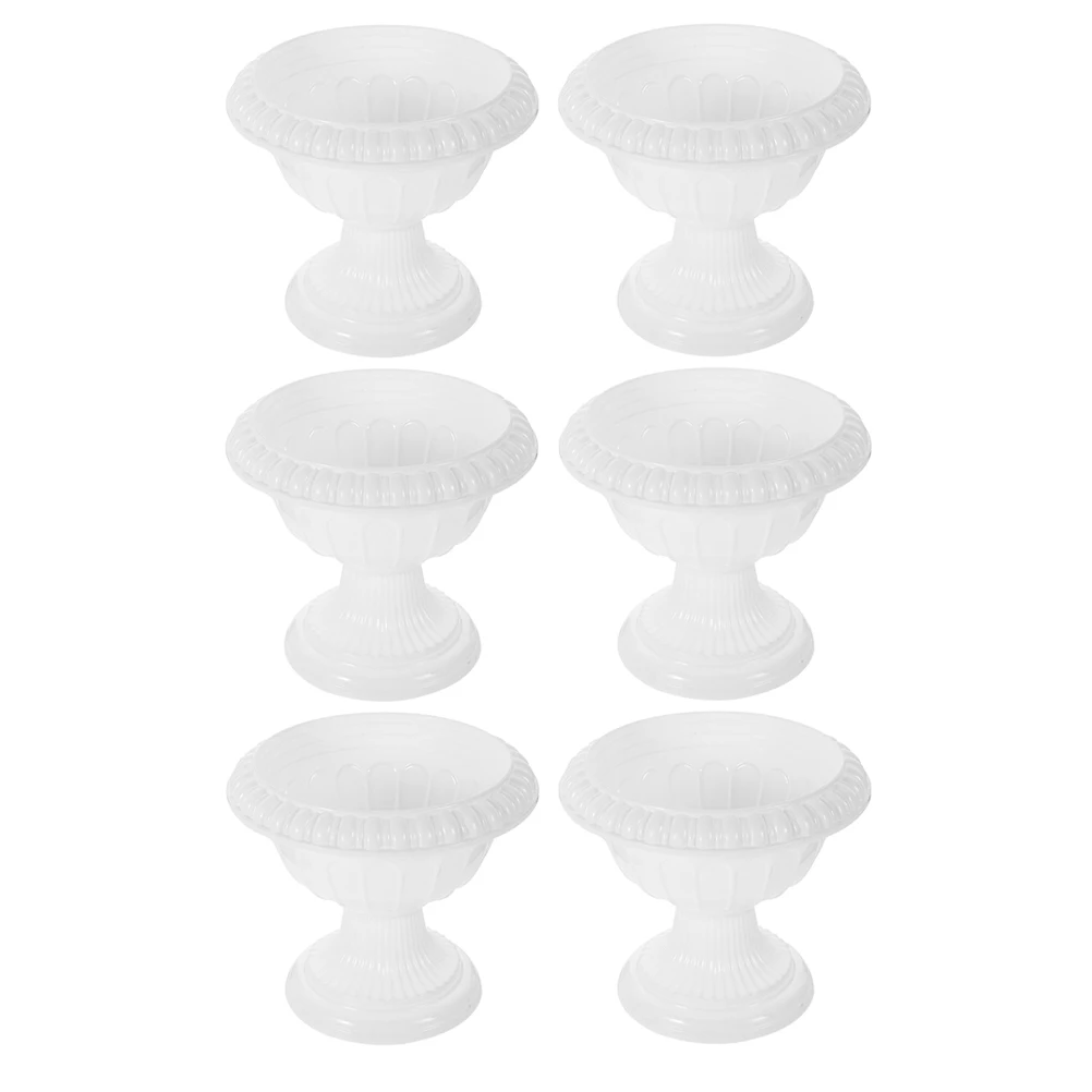 

6 Pcs Small Flowerpot Vintage Decorative Wedding Flowerpots Guiding Plant Container Roman Style Succulent Pot Stable