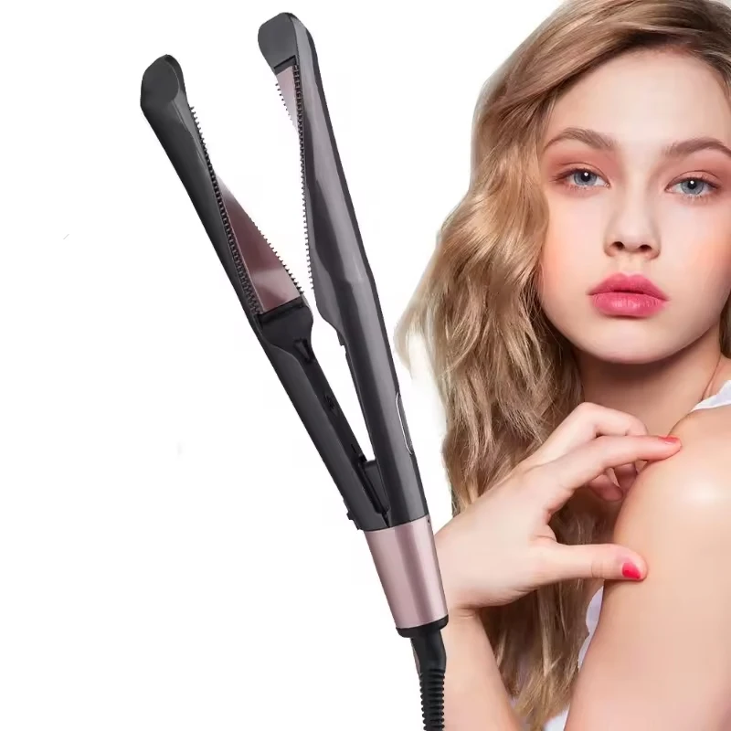 

Infrared Straight Tourmaline Coating or Ceramic Lcd Display Negative Ion Flat Iron Fast Straightening Hair Curler Flat Irons