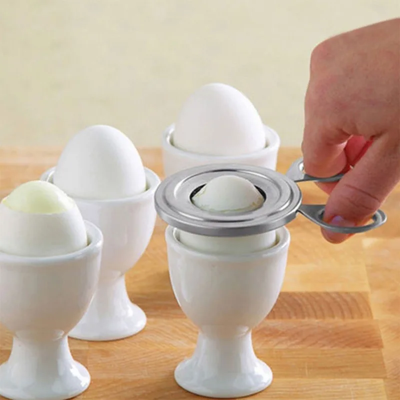 Conveniente in acciaio inox uovo sodo Shell Topper Cutter Snipper Opener Kitchen Gadget Home Essential