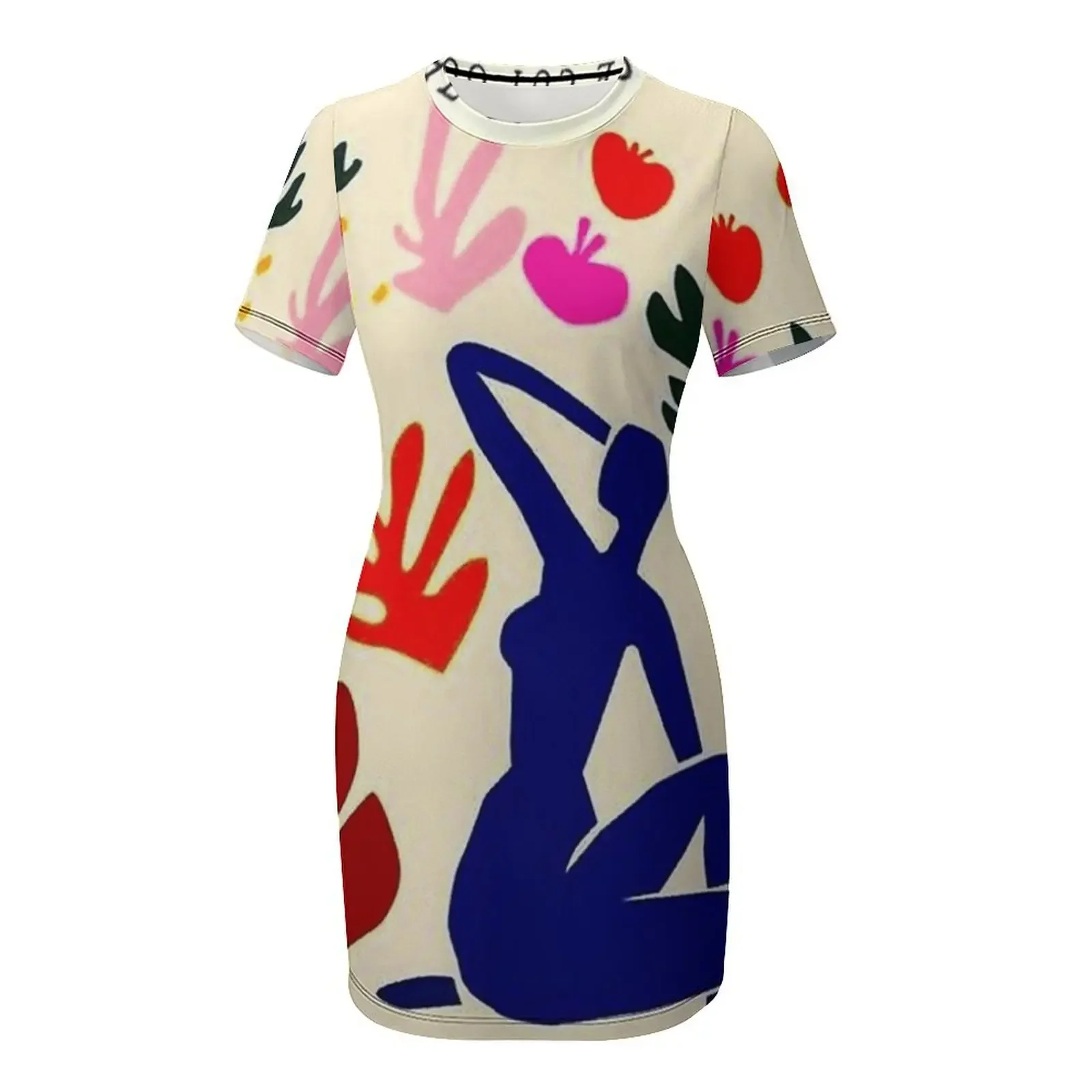 Grand Palais vintage Matisse wycinanki wystawa reklama minimalistyczna sukienka z krótkim rękawem letnia spódnica sukienka