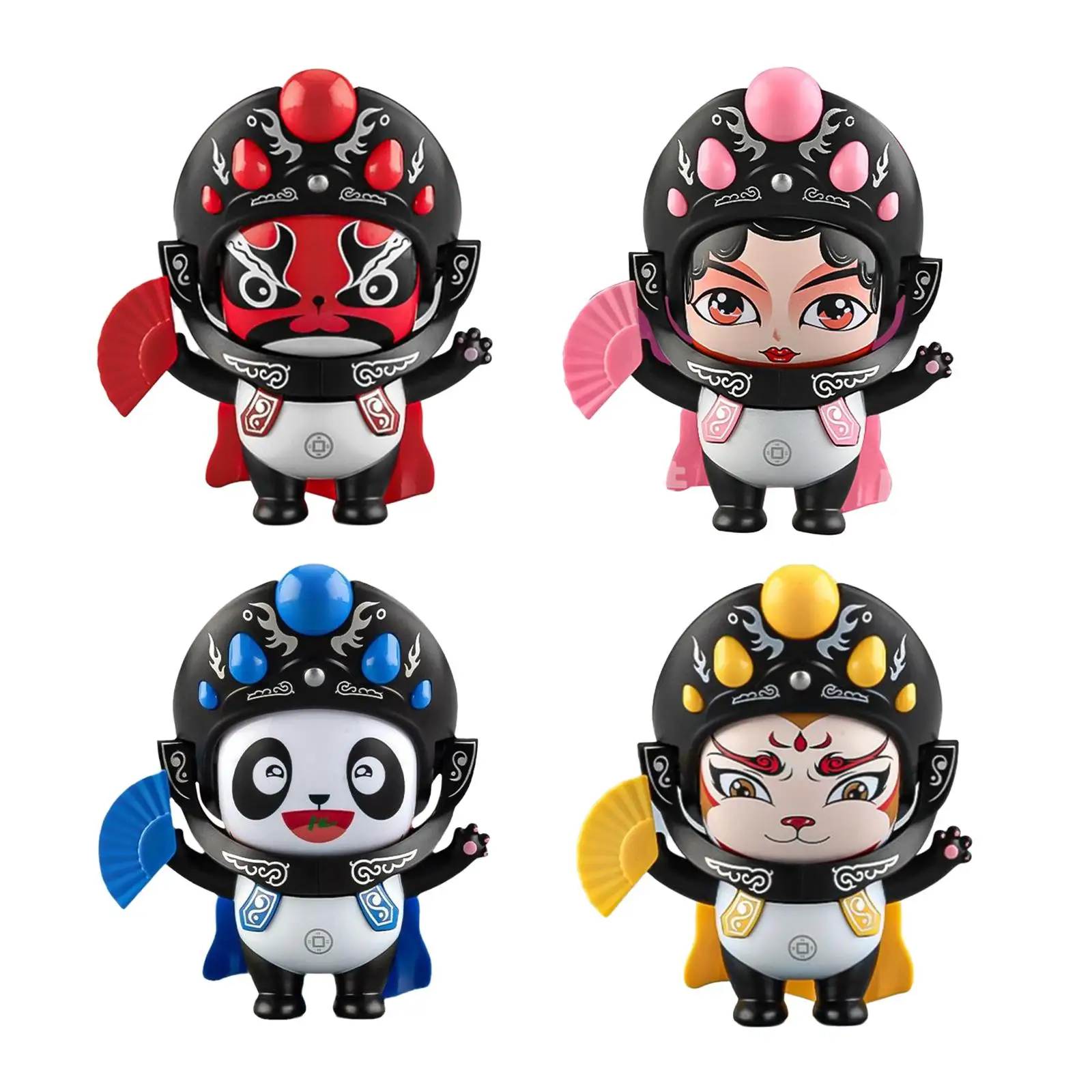 Sichuan Opera Face Changing Doll Desktop Ornament Cartoon Traditional Chinese Opera Figure for Car Interior Decoration Shelf