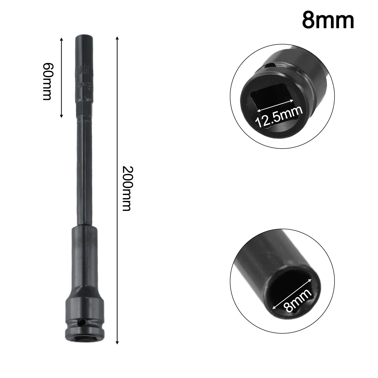 Narrow Screw Tool Electric Wrench Socket Electric Wrench 8mm To 19mm Fit Enhanced Grip Feature High Bite Design