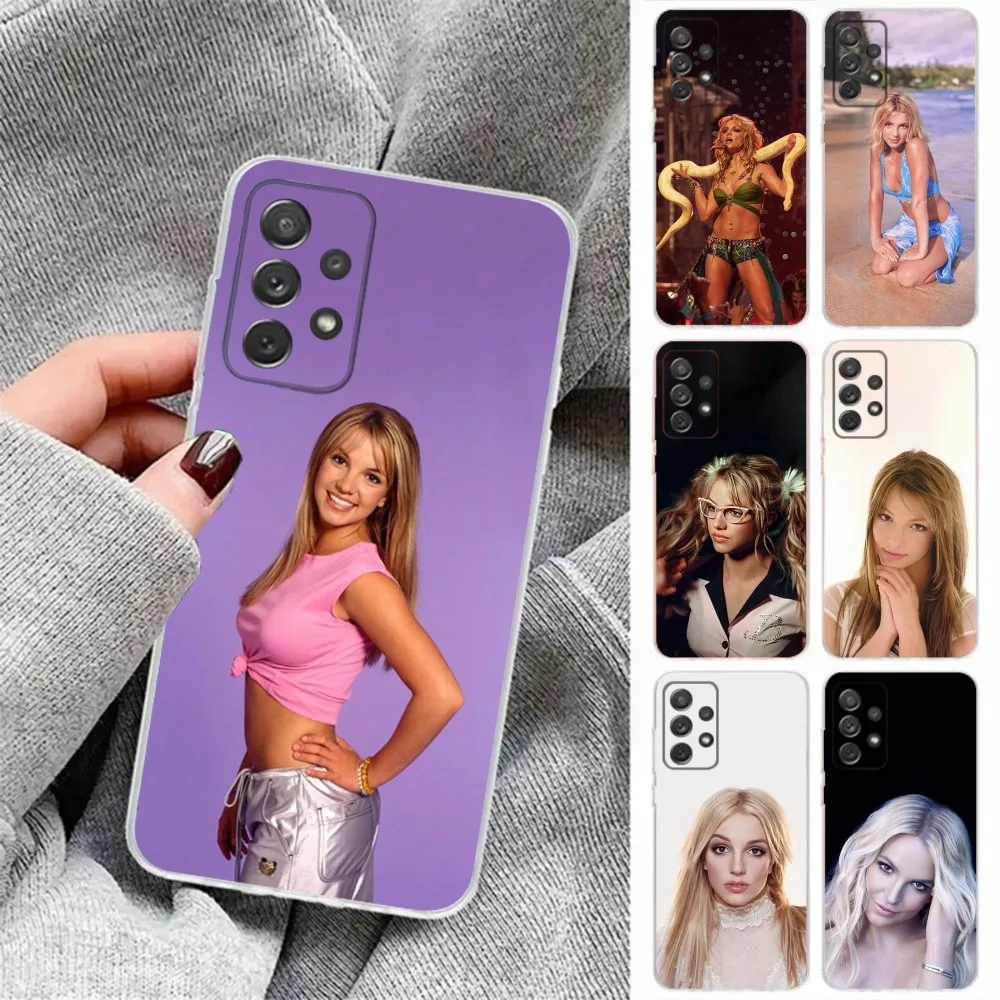 Singer Britney Spears Phone Case For Samsung Galaxy,A31,A33,A52,A13,A02,A53,A50,A73,A72,A40,A20,A23,A54,A14,A34 Back Cover