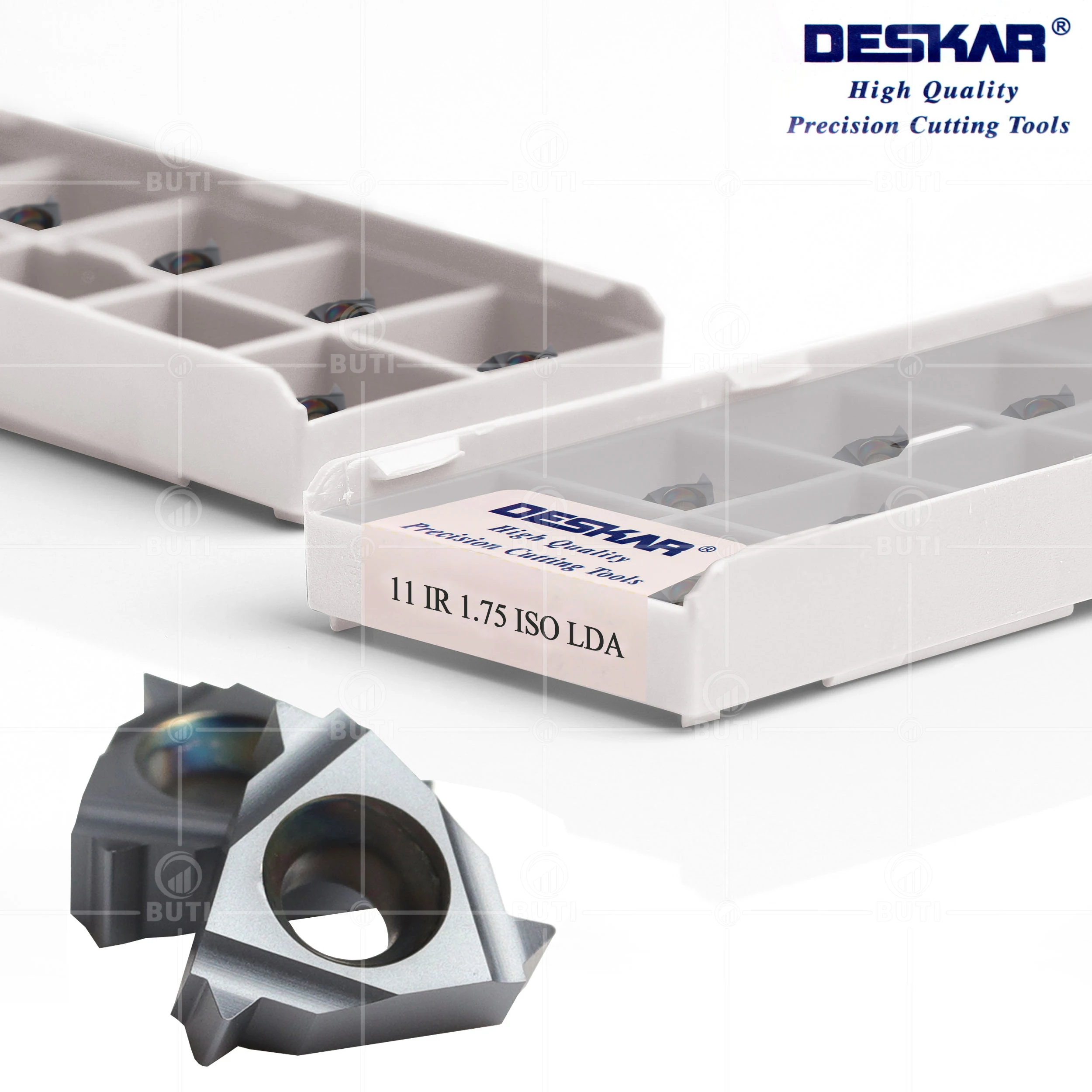 Imagem -02 - Deskar-cnc Lathe Cortador Carboneto Insere Ferramentas Rosqueamento 11ir 11er 05 075 1.0 1.5 2.0iso 2.5iso Lda Alta Qualidade 100 Original