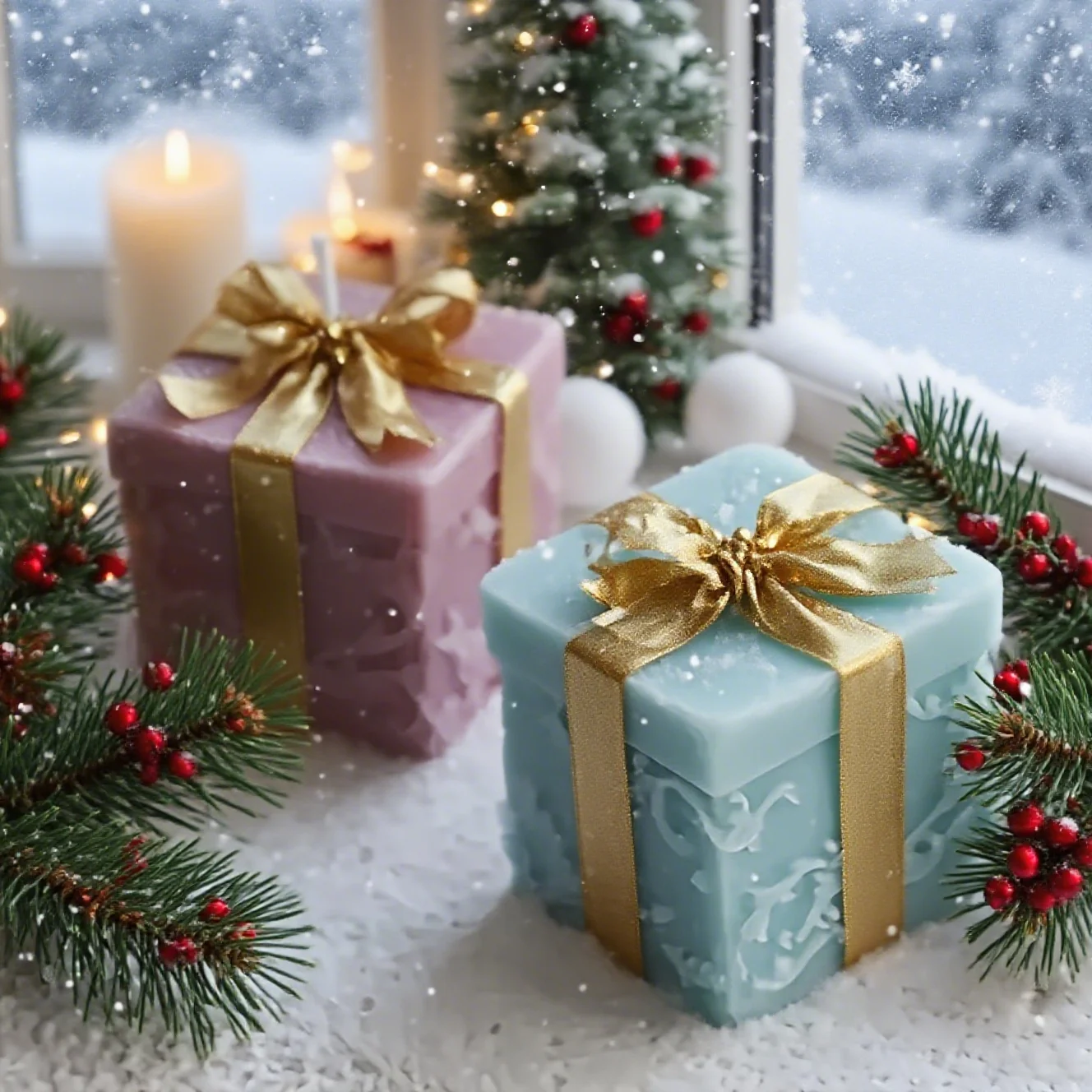 

Christmas Gift Box Silicone Mold for DIY Handmade Aromatherapy Candle Decor Souvenir Holiday Crafts Mould