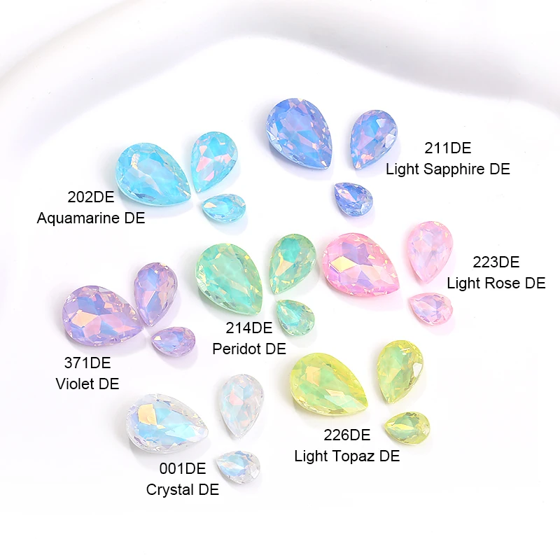 Drop Rhinestone Pointback Glass Gems Nail Art Crystal  Accessories Diamond Glue On Nail Crafts Stones DIY Fancy Jewelry Making