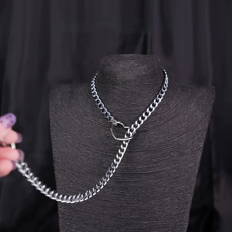 Heart Metal Chain Collar Adult Intimate Toy Role Play SM Accessory Western Punk Exotic Accessories Couple GiftHot