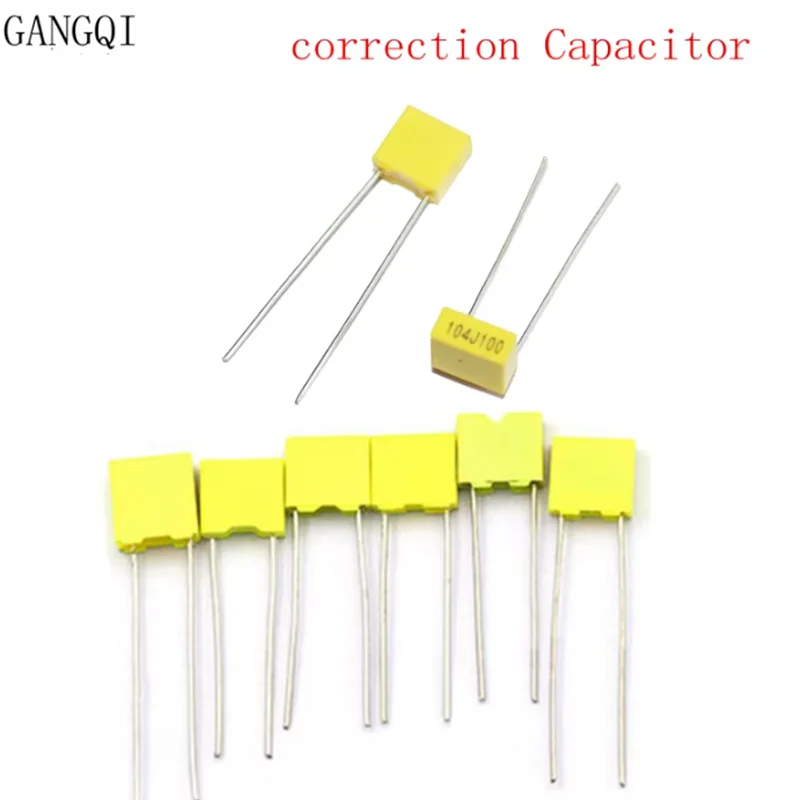 20Pcs 100V Correction Capacitor Polypropylene Safety Plastic Film 100V 1nF ~ 470nF 100nf 220nf 10nf 47nf 22nf 1nf 0.47uf 0.1uf