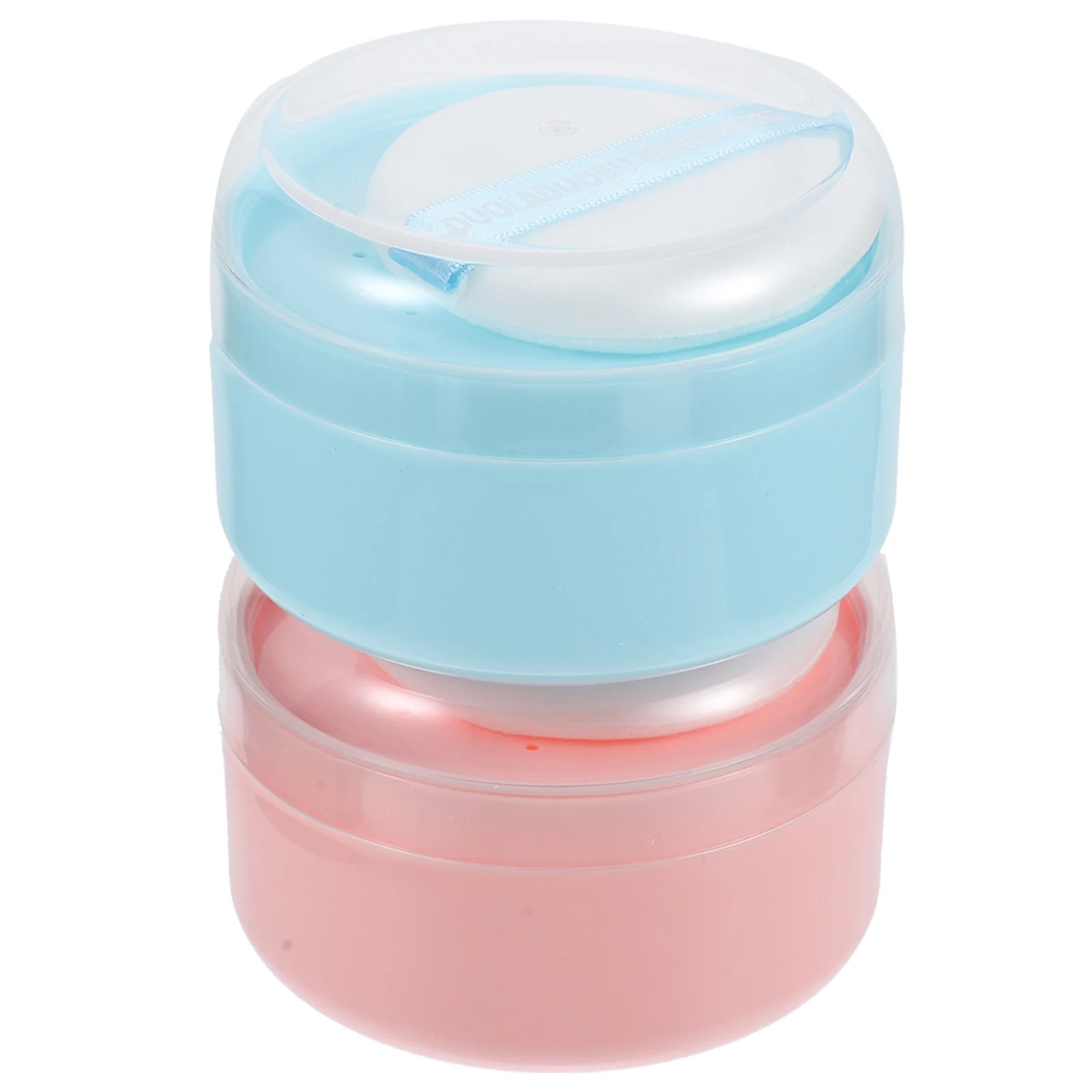 

2 Pcs Powder Puff Container with Small Case Puffs for Loose Body Empty Newborn Baby