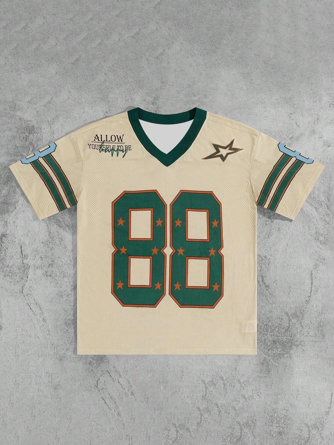 n عادية تنوعا التباين عدد 88 طباعة تي شيرتات قصيرة الاكمام كرة القدم جيرسي سريعة الجافة المتضخم رياضية ملابس للرجال