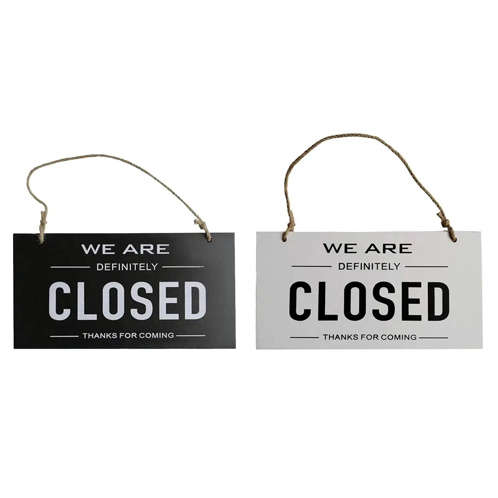 Open Closed Sign Door Sign Double Sided Plaque Hanging for Bar Store Decor