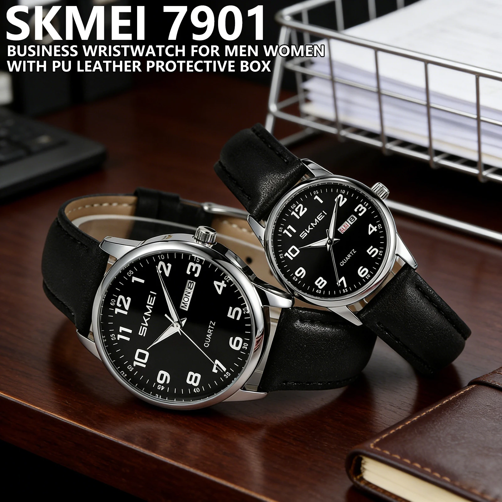 skmei-7901-クォーツ腕時計-pu-レザーボックス付き-30-メートル防水ファッション男性女性ビジネス時計時計レザーストラップバンド週