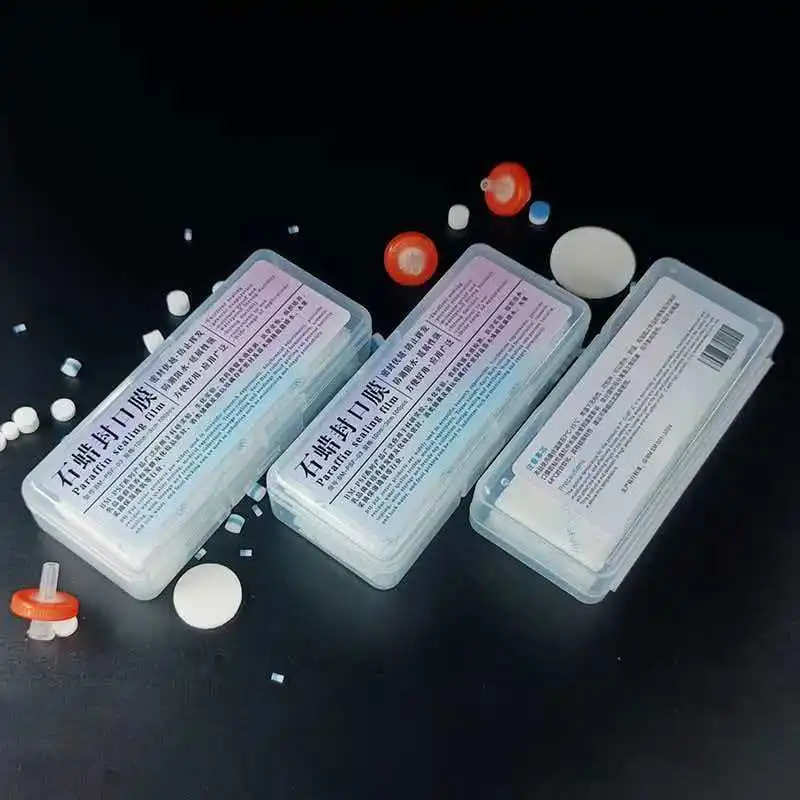Biological laboratory paraffin sealing film boxed slices, length 10cm, width 3cm/5cm/9cm, preferred for laboratory use