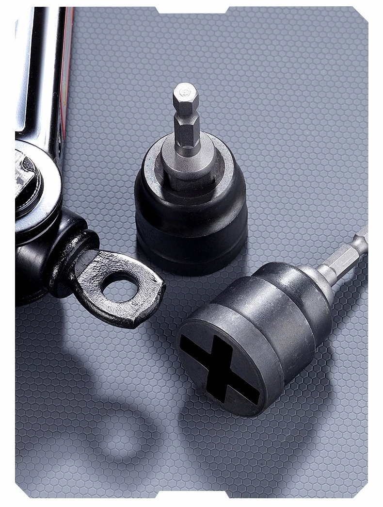 Presa adattatore jack a forbice Presa universale per trapano a percussione elettrico in acciaio al cromo vanadio Chiave a cricchetto Accessorio per strumento di sollevamento jack per auto